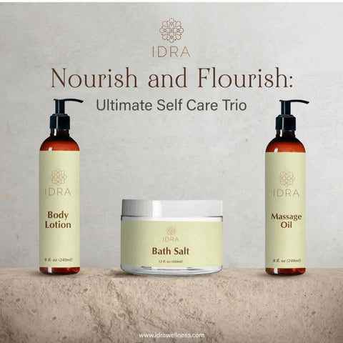 TRIO by IDRA: Body oil, Body Lotion and Bath Salt TRIO by IDRA: Body oil, Body Lotion and Bath Salt