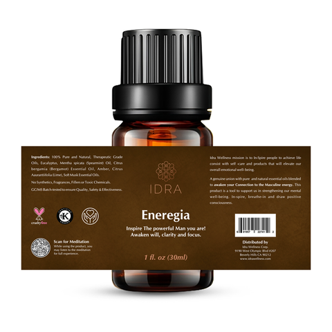 Full Energia beard oil label Full Energia beard oil label