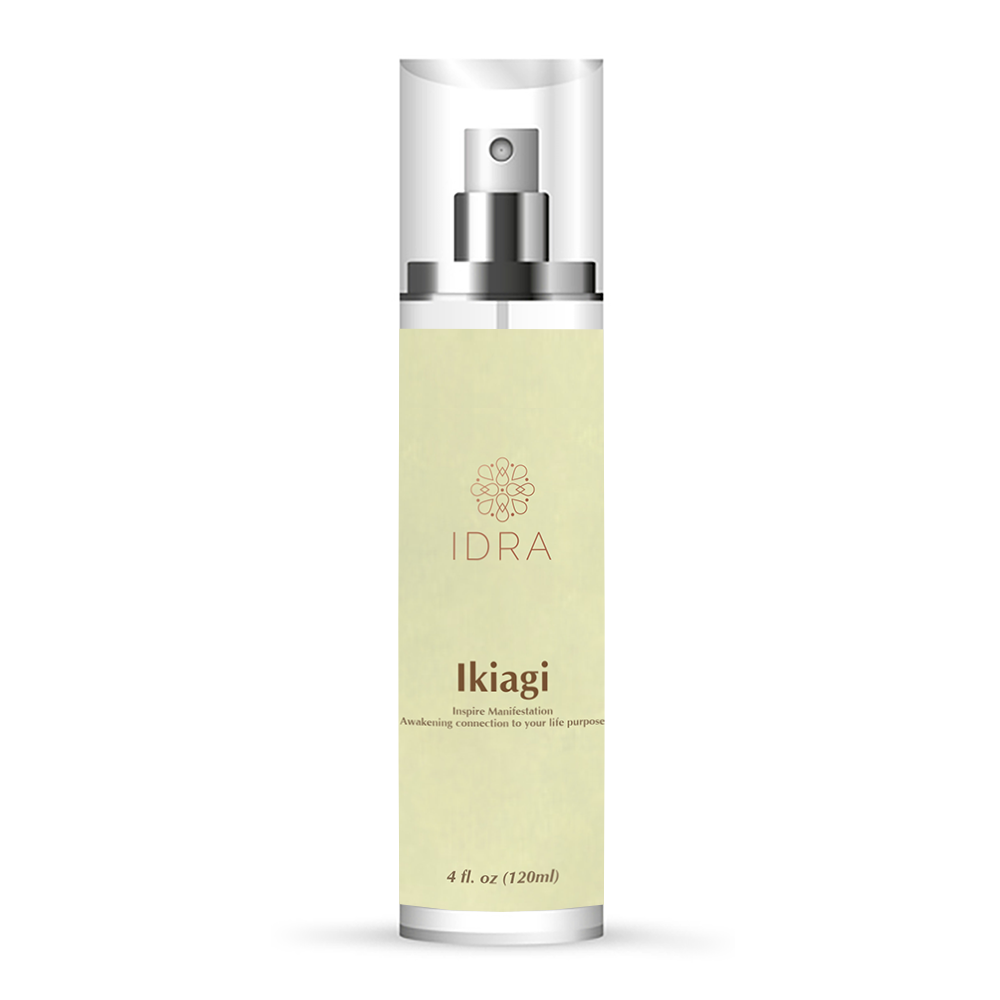 Tall 120ml Ikiagi essential oil bottle.